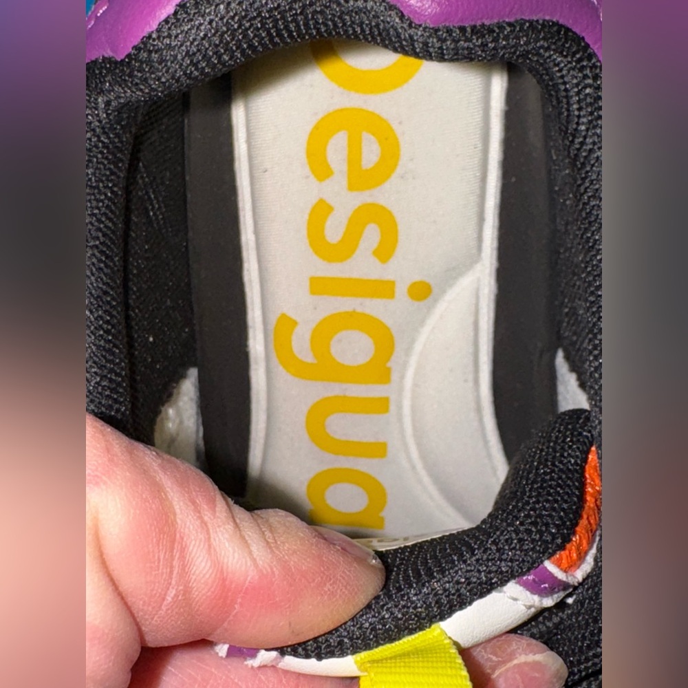 Desigual Vibrant Yellow and Black Sneakers - Picture 5 of 9